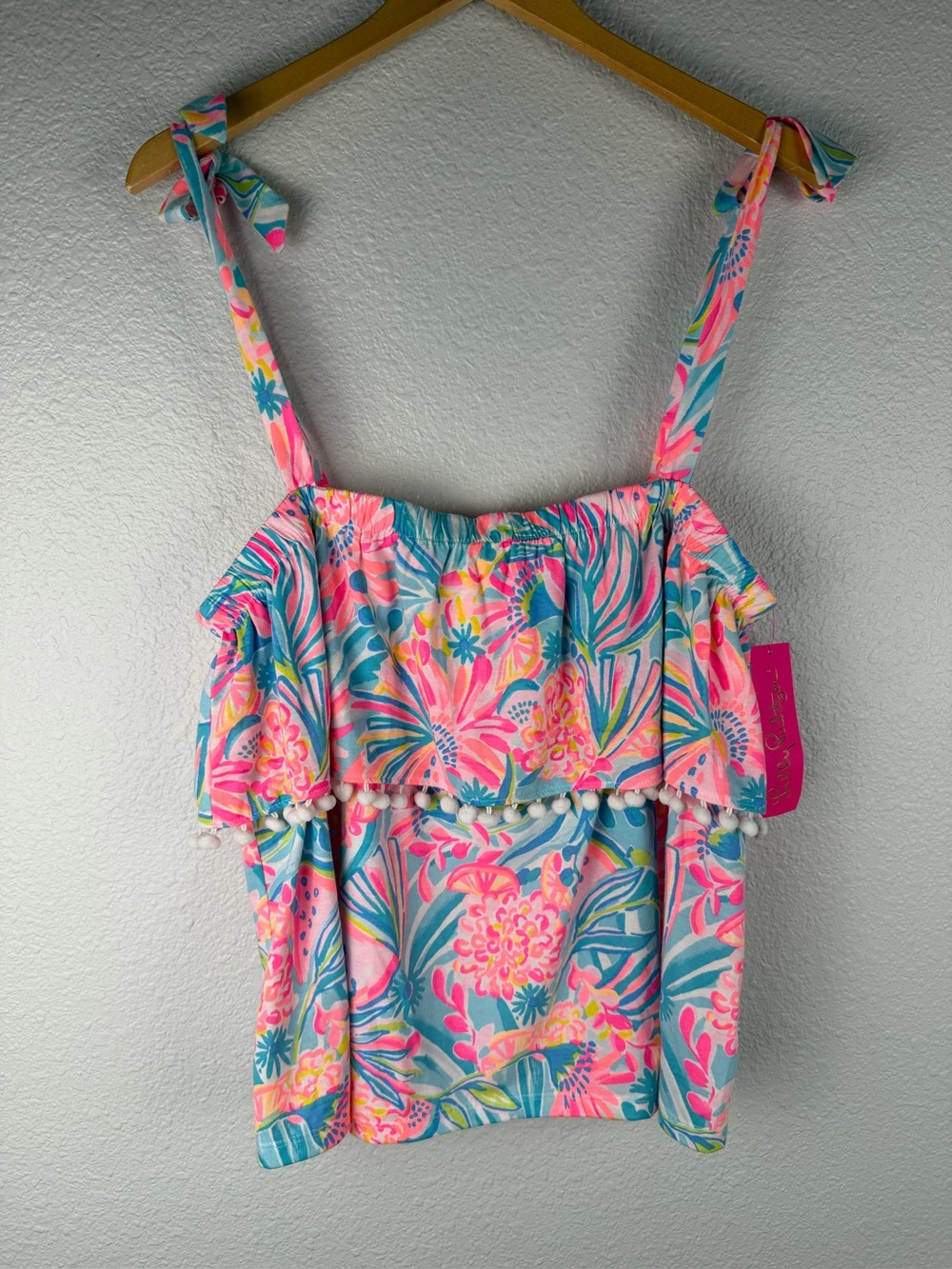 NWT Lilly Pulitzer Tropical Benita Printed Tank Blouse Top size XL